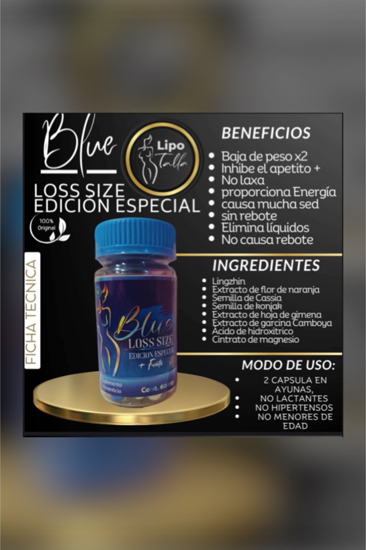 LipoTalla Blue Loss Size Edicion Especial