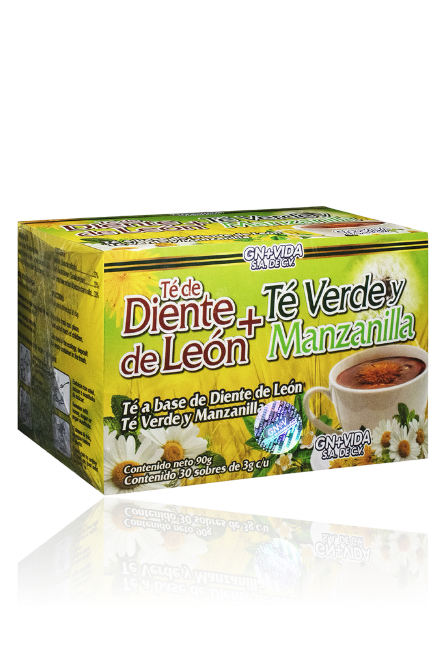 Té Diente De León, Té Verde Y Manzanilla 30 Sobres