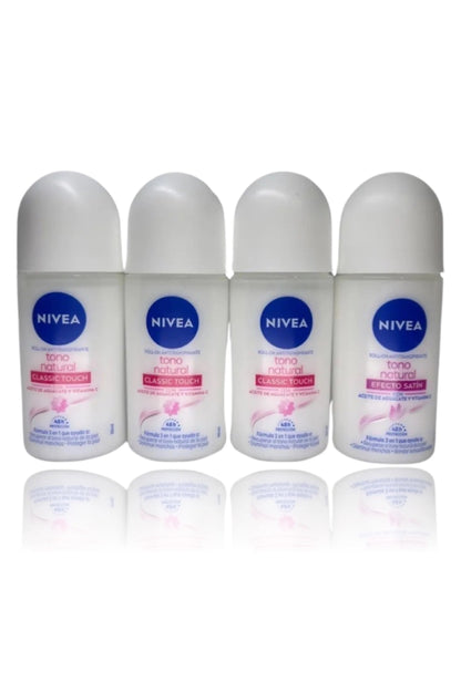 Nivea Desodorante roll on aclarado satinado 4