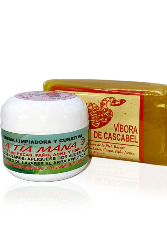 1- Crema facial La Tía Mana + jabón vibora de cascabel