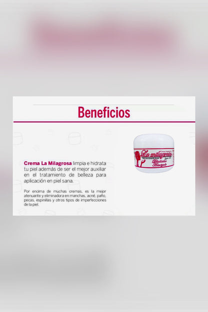 1- La Milagrosa crema facial - crema facial