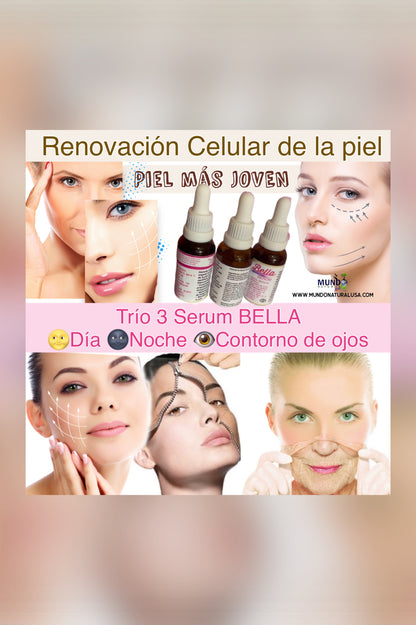 BELLA serum facial kit Dia, Noche, Contorno de ojos