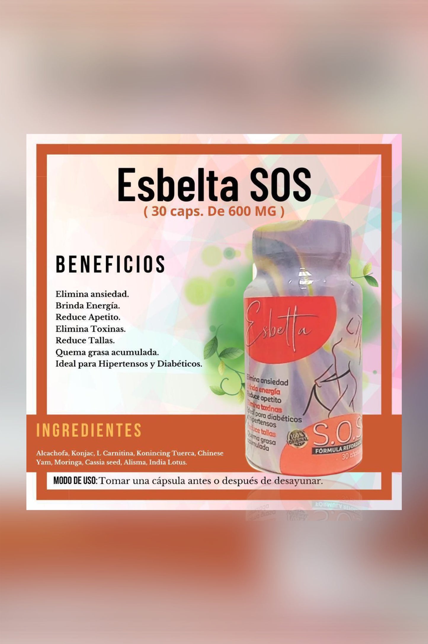 Esbelta SOS - diseñado para personas con alta presión y diabetes